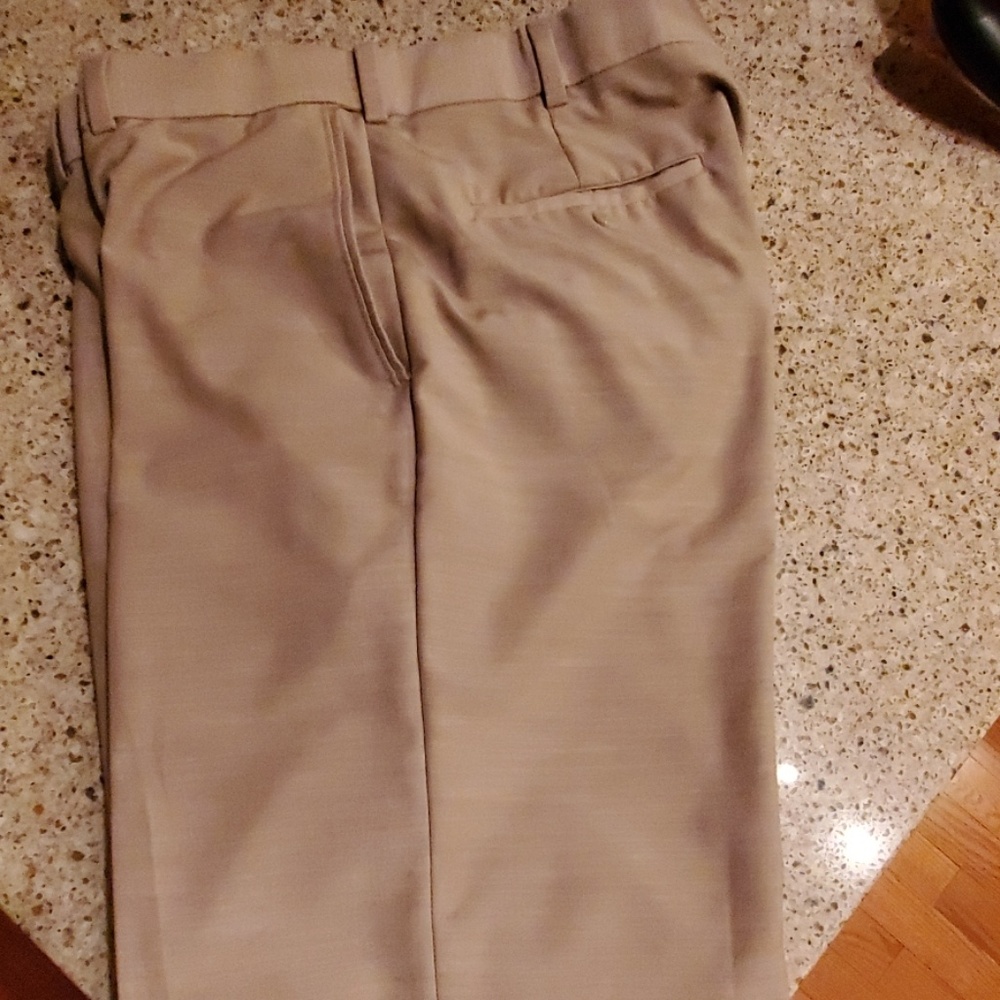 Tan Flat Front Dress Slacks